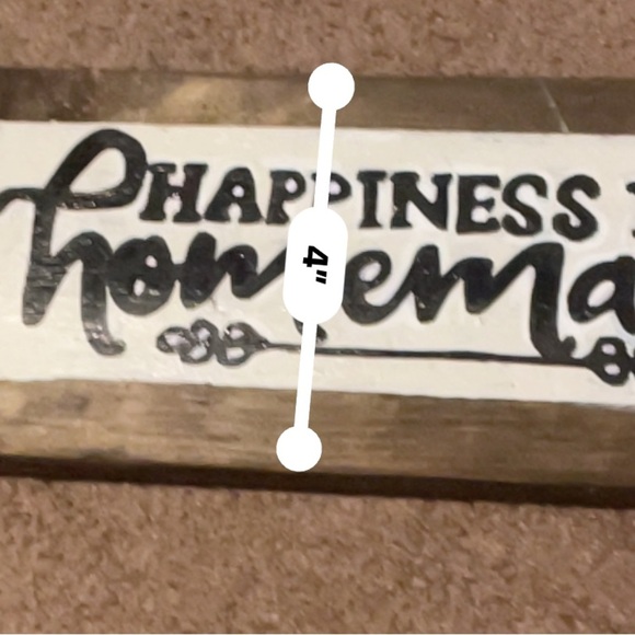 Rustic Brown and White Wall Art - Happiness is Homemade - Picture 2 of 3